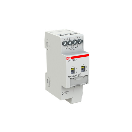 ABB SA/S2.6.2.2 Schaltaktor, 2fach, 6 A, REG, Made in Germany