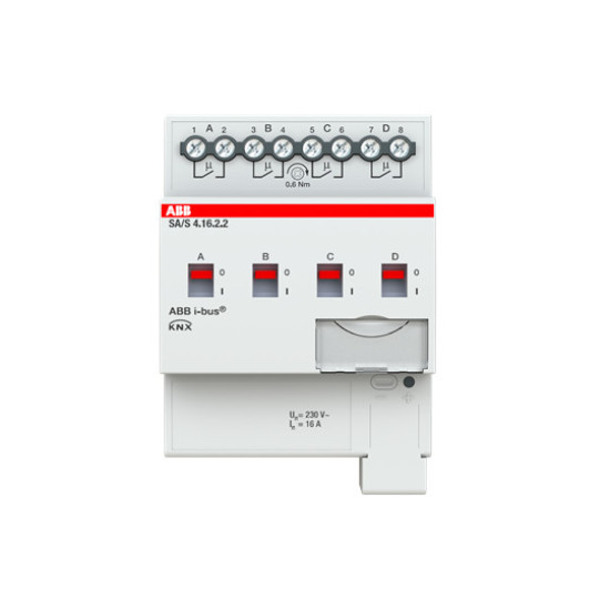 ABB SA/S4.16.2.2 Schaltaktor, 4fach, 16 A, REG, Made in Germany