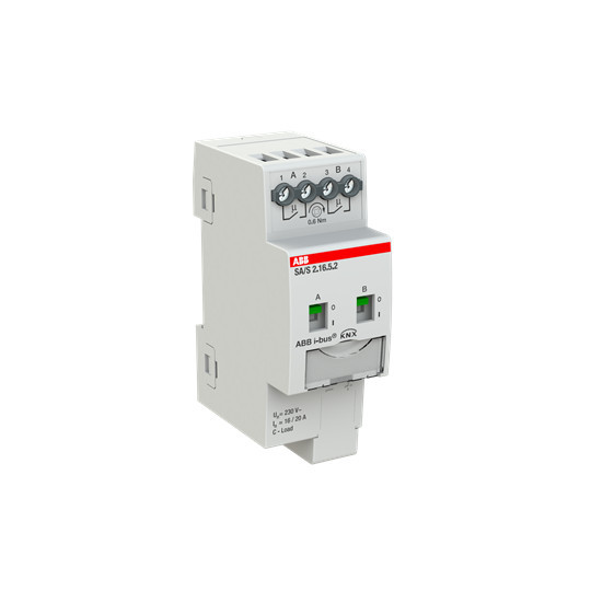 ABB SA/S2.16.5.2 Schaltaktor, 2fach, 16 A, C-Last, REG, Made in Germany
