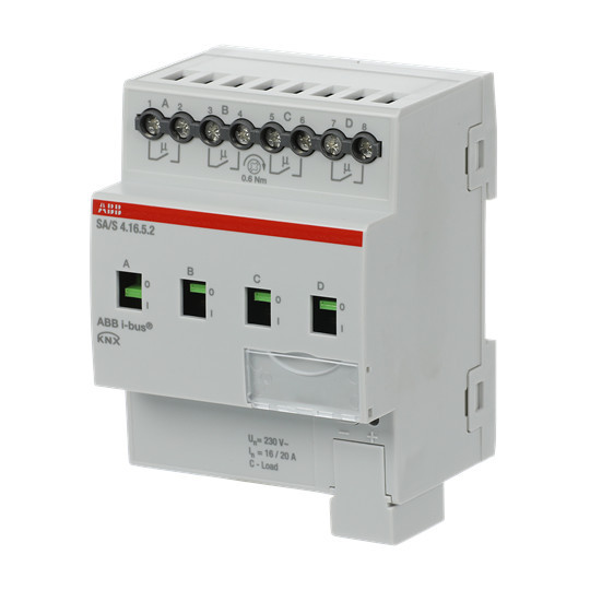 ABB SA/S4.16.5.2 Schaltaktor, 4fach, 16 A, C-Last, REG, Made in Germany
