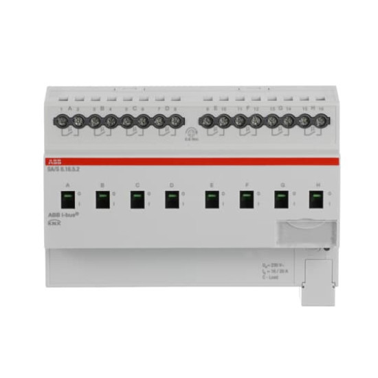 ABB SA/S8.16.5.2 Schaltaktor, 8fach, 16 A, C-Last, REG, Made in Germany