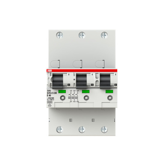 ABB S751/3DR-E 40 sel. Haupt-LS SHU E-Char.,25kA,40A,3x1P