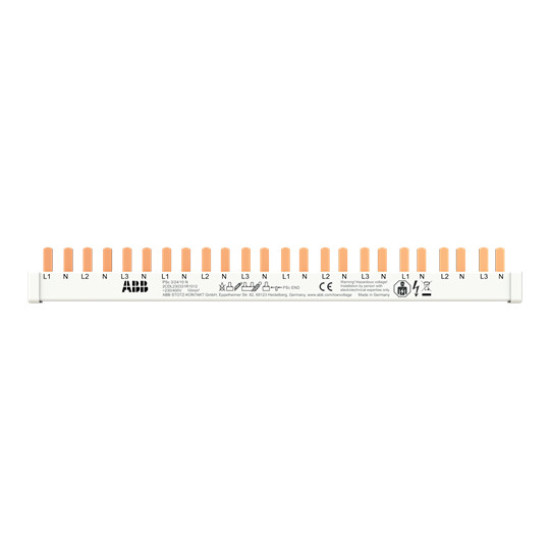 ABB Phasenschiene PSc 3/24/10 N 3Ph.+N, 12 Module, 24Pins,10qmm für FI/LS DS301C, Made in Germany