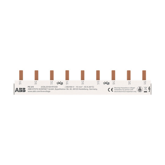 ABB PS3/9 Phasenschiene 3Ph.,9Pins,10qmm, Made in Germany
