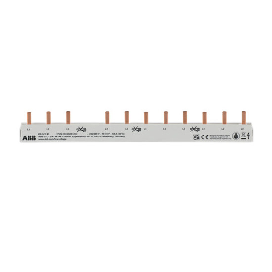 ABB PS3/12FI Phasenschiene 3Ph.,12Pins,10qmm, Made in Germany