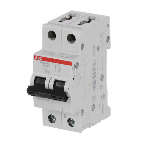 ABB S201-C10NA Sicherungsautomat C-Char., 6 kA, 10 A, 1P+NA, Made in Germany