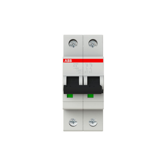 ABB S202-C6 Sicherungsautomat C-Char.,6kA,6A,2P, Made in Germany