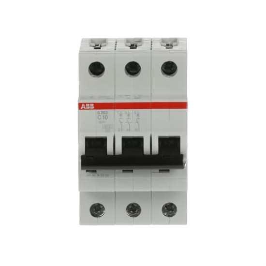ABB S203-C10 Sicherungsautomat C-Char.,6kA,10A,3P, Made in Germany