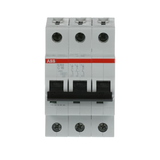 ABB S203-C16 Sicherungsautomat C-Char., 6 kA, 16 A, 3P, Made in Germany