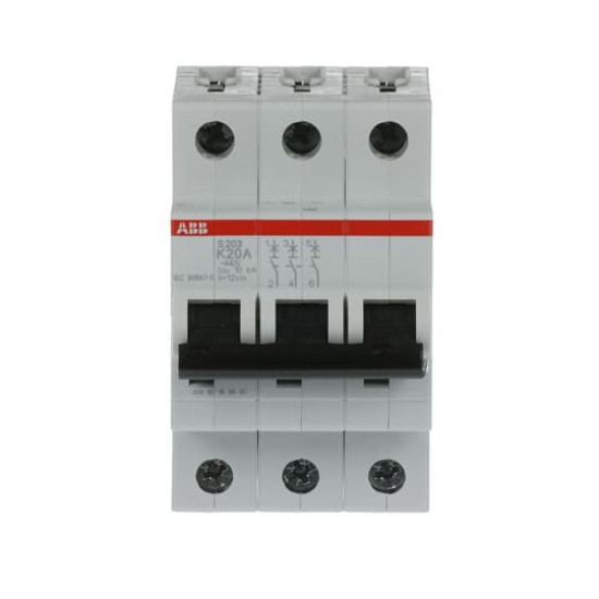 ABB S203-K20 Sicherungsautomat K-Char., 6 kA, 20 A, 3P, Made in Germany