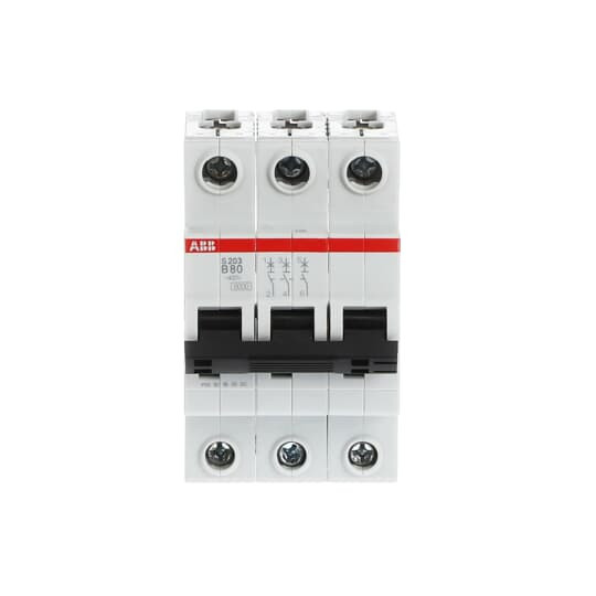 ABB S203-B80 Sicherungsautomat B-Char., 6kA, 80A, 3P, Made in Germany