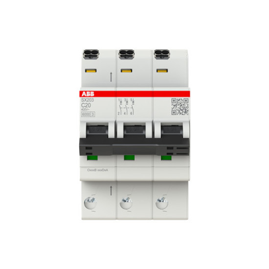 ABB SX203-C20 Sicherungsautomat Flexline C-Charakteristik, 6kA, 20A, 3P