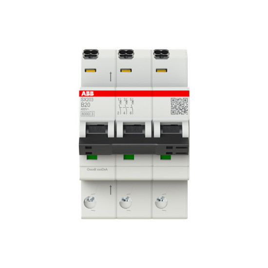 ABB SX203-B20 Sicherungsautomat Flexline B-Charakteristik, 6kA, 20A, 3P