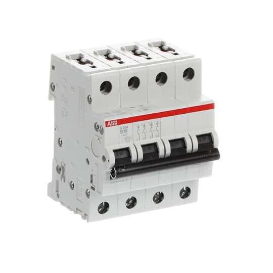 ABB S204-B16 Sicherungsautomat B-Char., 6 kA, 16 A, 4P, Made in Germany