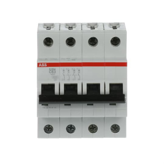 ABB S204-C63 Sicherungsautomat C-Char., 6 kA, 63 A, 4P, Made in Germany