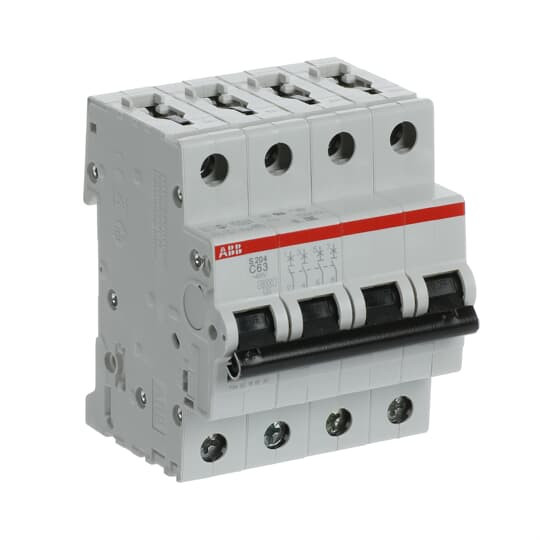 ABB S204-C63 Sicherungsautomat C-Char., 6 kA, 63 A, 4P, Made in Germany