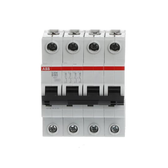 ABB S204-B80 Sicherungsautomat B-Char., 6kA, 80A, 4P, Made in Germany