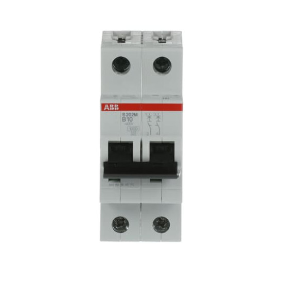 ABB S202M-B10 Sicherungsautomat B-Char., 10 kA, 10 A, 2P, Made in Germany