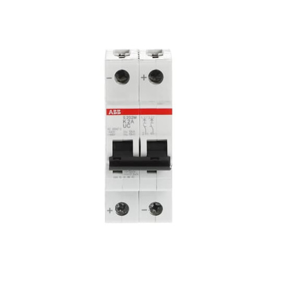 ABB S202M-K2UC Sicherungsautomat K-Char., 10 kA, 2 A, 2P, Made in Germany