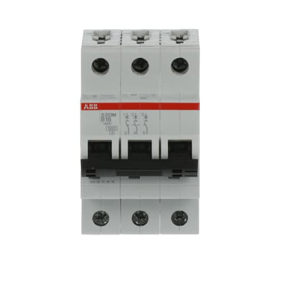 ABB S203M-B16 Sicherungsautomat B-Char., 10 kA, 16 A, 3P, Made in Germany