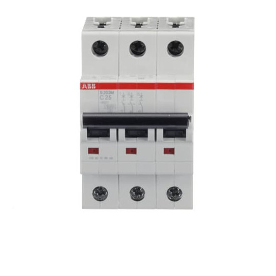 ABB S203M-C25 Sicherungsautomat C-Char., 10 kA, 25 A, 3P, Made in Germany