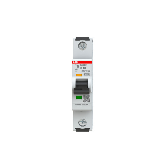 ABB S301P-B10 Sicherungsautomat B-Char., 25kA, 10A, 1P, Made in Germany