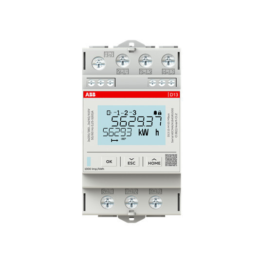 ABB D13 15-M 65 MBUS Drehstromzähler 65A, Mbus, MID, 1DO+1DI