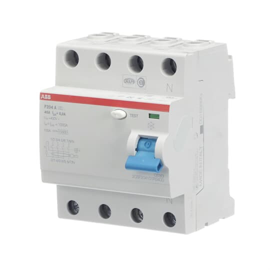 ABB F204A-40/0,3 FI-Schutzschalter 4P,Typ A,40A,300mA