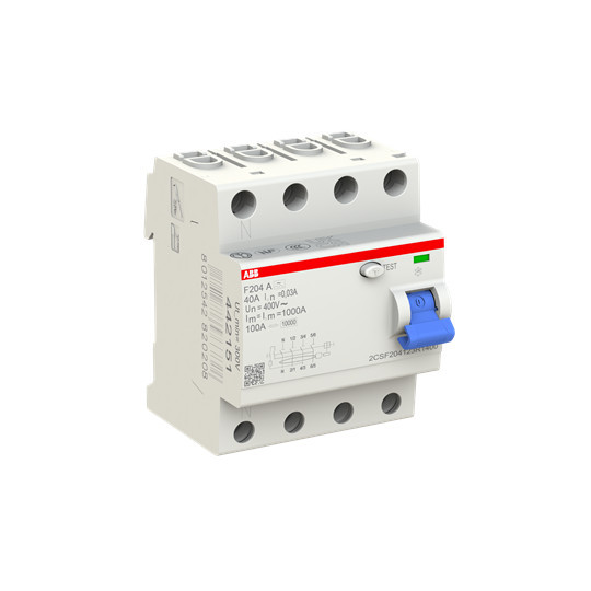 ABB F204A-40/0,03L FI-Schutzschalter 4P,Typ A,40A,30mA,N links