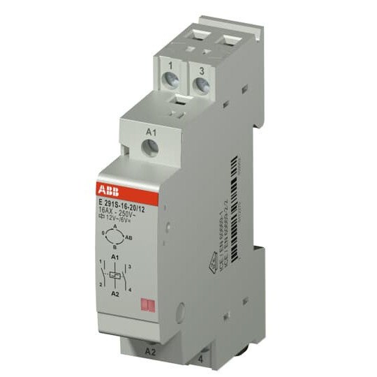 ABB E291S-16-20/12 Serien-Stromstoßschalter Spule 12 VAC, 16 A, 2 NO