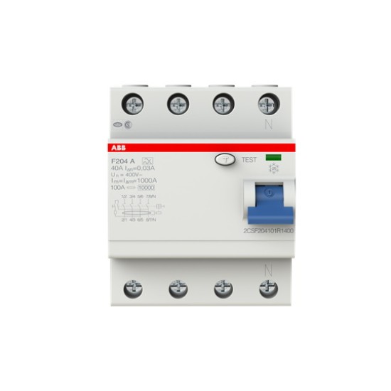 ABB F204 A-40/0.03 Fehlerstrom-Schutzschalter 4-polig