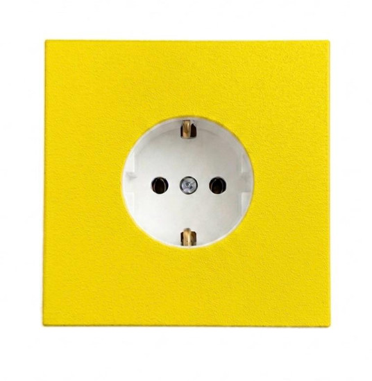 SOIXX Aufsteckrahmen für Steckdosen Schneider Electric Asfora Gelb Modernes Design ohne Demontage