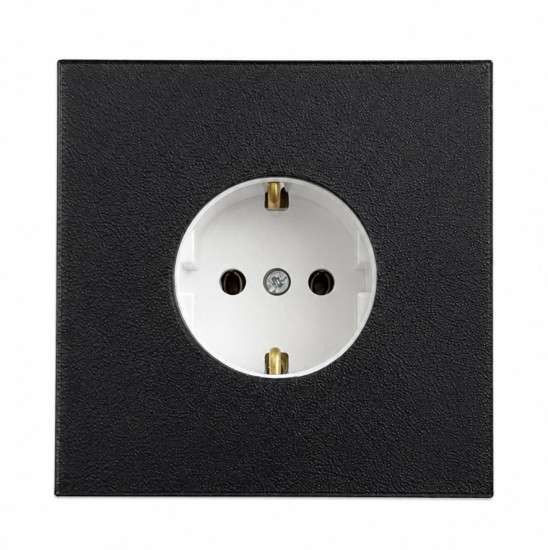 SOIXX Aufsteckrahmen für Steckdosen Schneider Electric Asfora Schwarz Modernes Design ohne Demontage