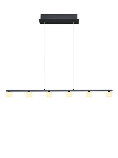 Hell Mila LED Pendelleuchte Warmweiss Dimmbar stufenlos höhenverstellbar Schwarz 20539/6-06