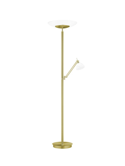 Hell Findus LED Stehleuchte 3-fach Warmweiss Dimmbar 182cm Messing 60483/2-01