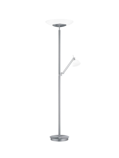 Hell Findus LED Stehleuchte 4-fach Warmweiss Dimmbar 182cm Nickel 60483/2-92