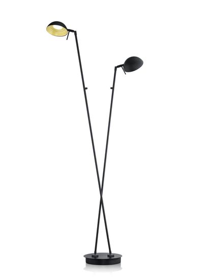 Hell Samy LED Stehleuchte Warmweiss Dimmbar 130cm Kugelgelenk Schwarz 60491/2-06