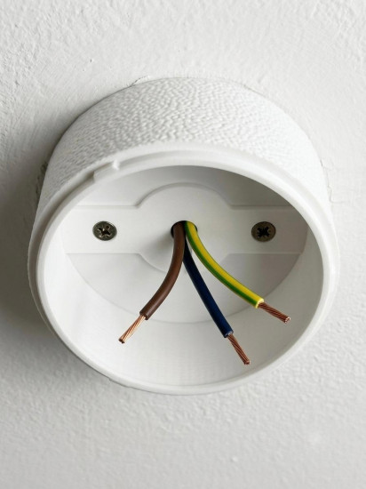 Bioledex PIKKO Deckenleuchte GU10 Aufbau 100mm Deckenspot Weiß /Kaffee Anschrauben oder Kleben