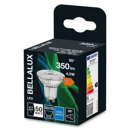 BELLALUX GU10 / PAR16 LED Strahler 4,3W 36° klar neutralweiss wie 50W