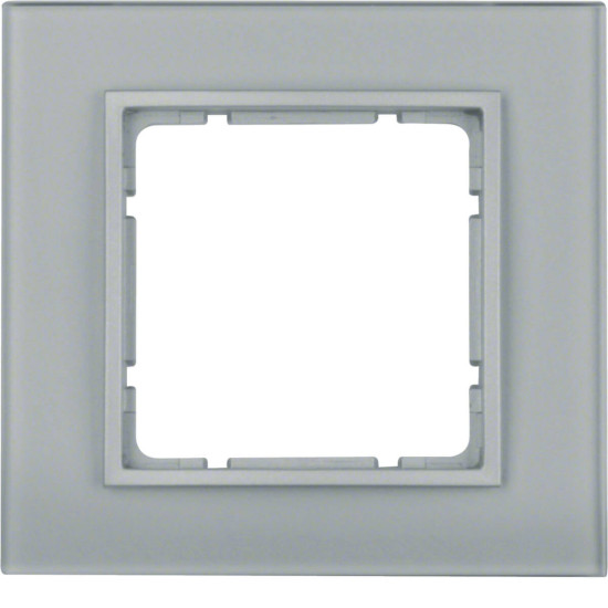 Berker 10116414 Glasrahmen 1fach. B.7. Glas alu/alu matt. lackiert