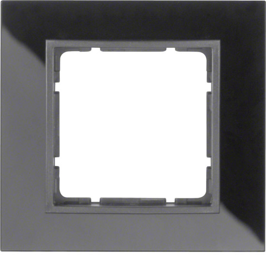 Berker 10116616 Glasrahmen 1fach. B.7. Glas schwarz/anthrazit matt