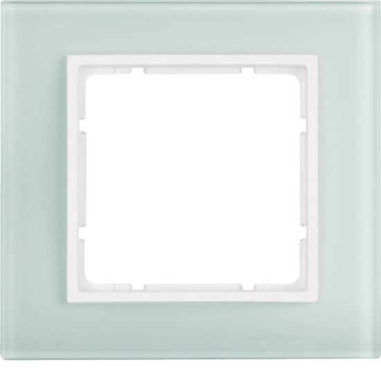 Berker 10116909 Glasrahmen 1fach. B.7. Glas polarweiß/polarweiß matt