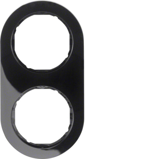 Berker 10122045 Rahmen 2fach Serie R.Classic schwarz. glänzend