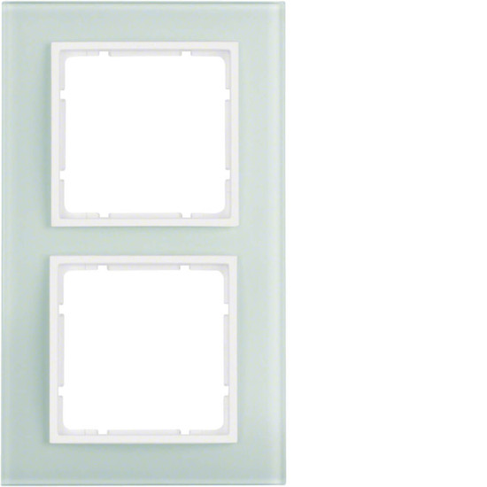Berker 10126909 Glasrahmen 2fach. B.7. Glas polarweiß/polarweiß matt