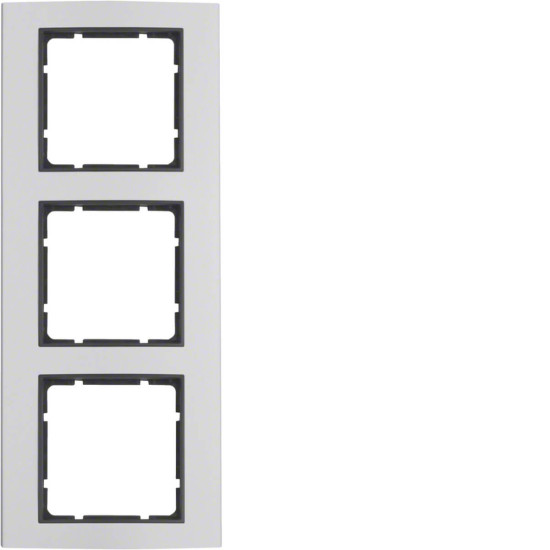 Berker 10133004 Rahmen 3fach. B.3. Alu/anthrazit matt. Aluminium eloxiert
