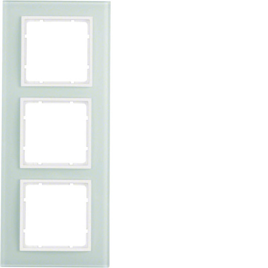 Berker 10136909 Glasrahmen 3fach. B.7. Glas polarweiß/polarweiß matt