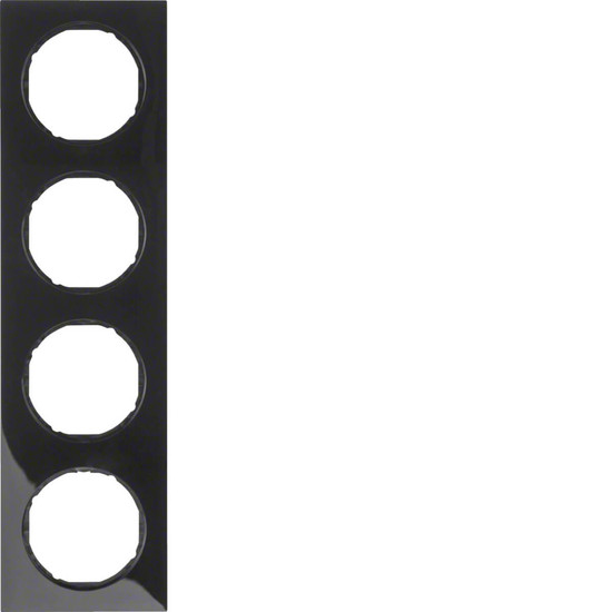 Berker 10142245 Rahmen 4fach R.3 schwarz. glänzend