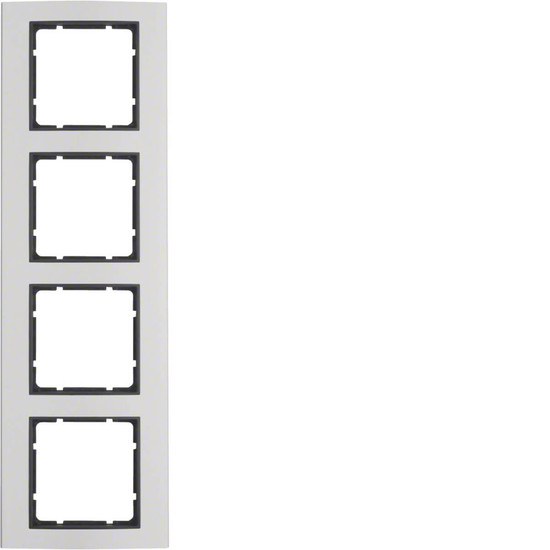 Berker 10143004 Rahmen 4fach B.3 Alu/anthrazit