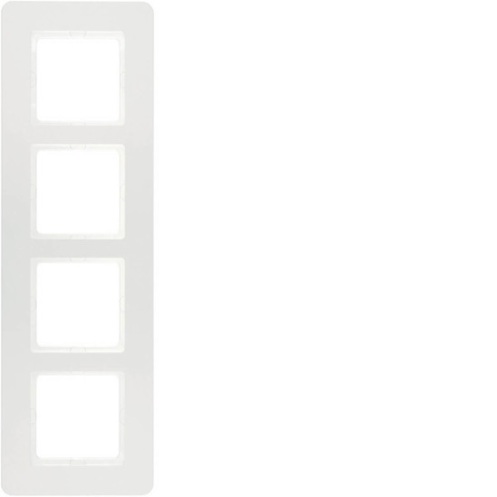 Berker 10146189 Rahmen 4fach. Q.7. polarweiß samt