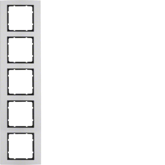 Berker 10153004 Rahmen 5fach B.3 Alu/anthrazit
